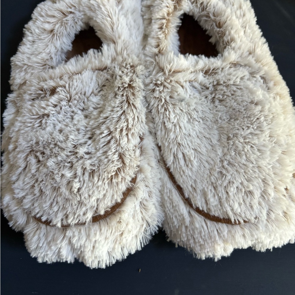 Warmies Cream Plush Slippers